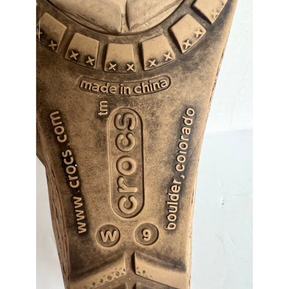 Crocs Leigh Platform Wedge Strappy Slide On Sandals Size 9 - Picture 9 of 9